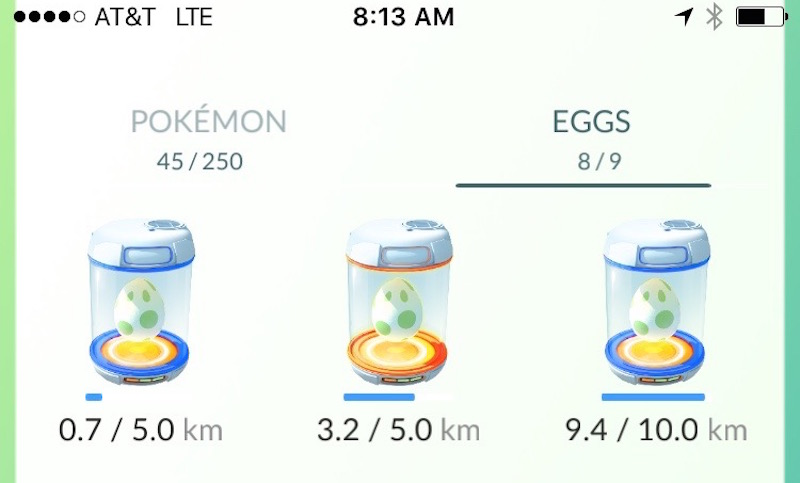 My eggs (including one new one) after my second run. That 10km one just doesn’t want to hatch!
